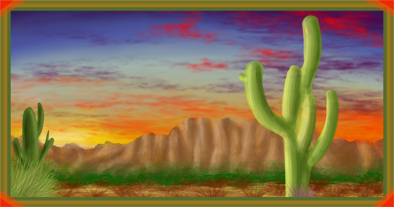Интересный рисунок пустыня