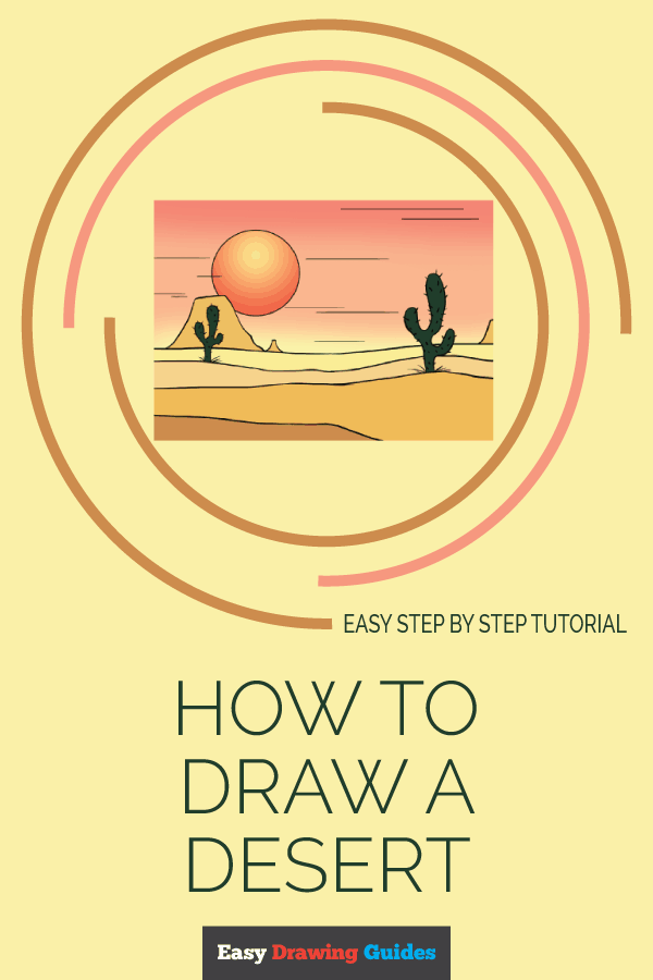 600x900 How To Draw A Desert - Desert Drawing Pictures