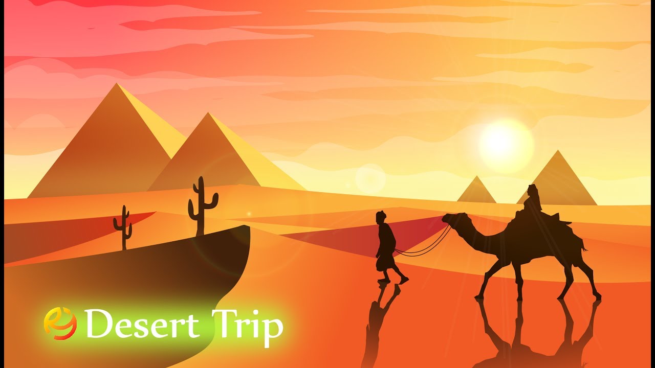 1280x720 Tutorial Easy Drawing Desert Landscape In Illustrator - Desert Drawing Pictures