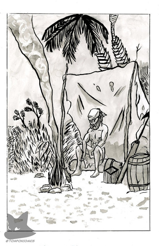 320x495 Part Of The Mattech Project One Of The Sailors Survived And Is - Desert Island Drawing