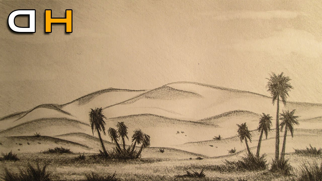 1280x720 Best Desert Landscape Drawings Gallery - Desert Landscape Drawing