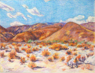325x250 Early Desert Landscape Drawing - Desert Landscape Drawing