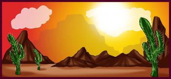 350x162 How To Draw A Desert Landscape With A Pencil Step - Desert Landscape Drawing