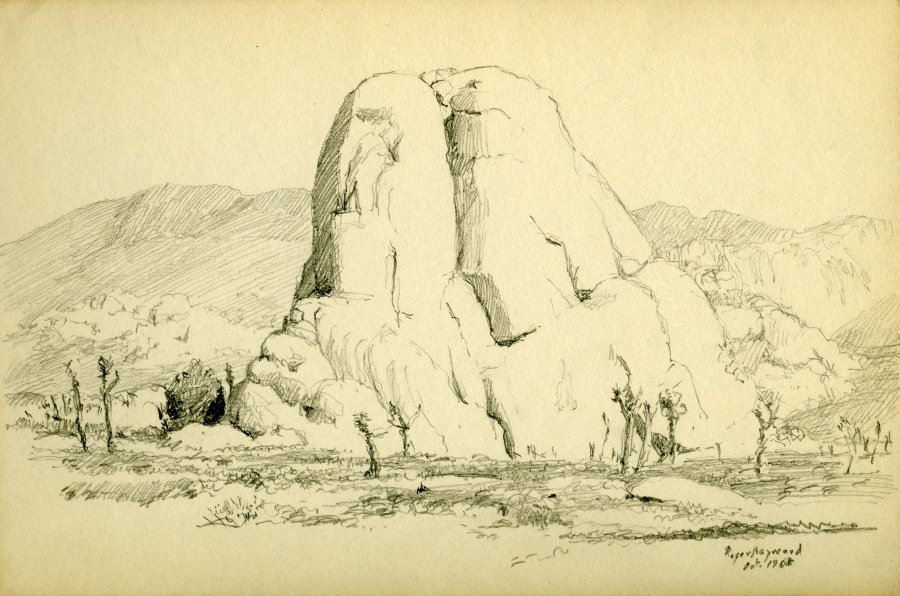 900x596 Special Collections Archives Research Center Pencil Drawing - Desert Landscape Drawing