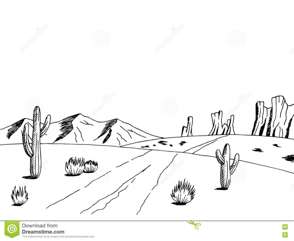 Desert Landscape Drawing At Paintingvalley Com Explore Collection Of Desert Landscape Drawing