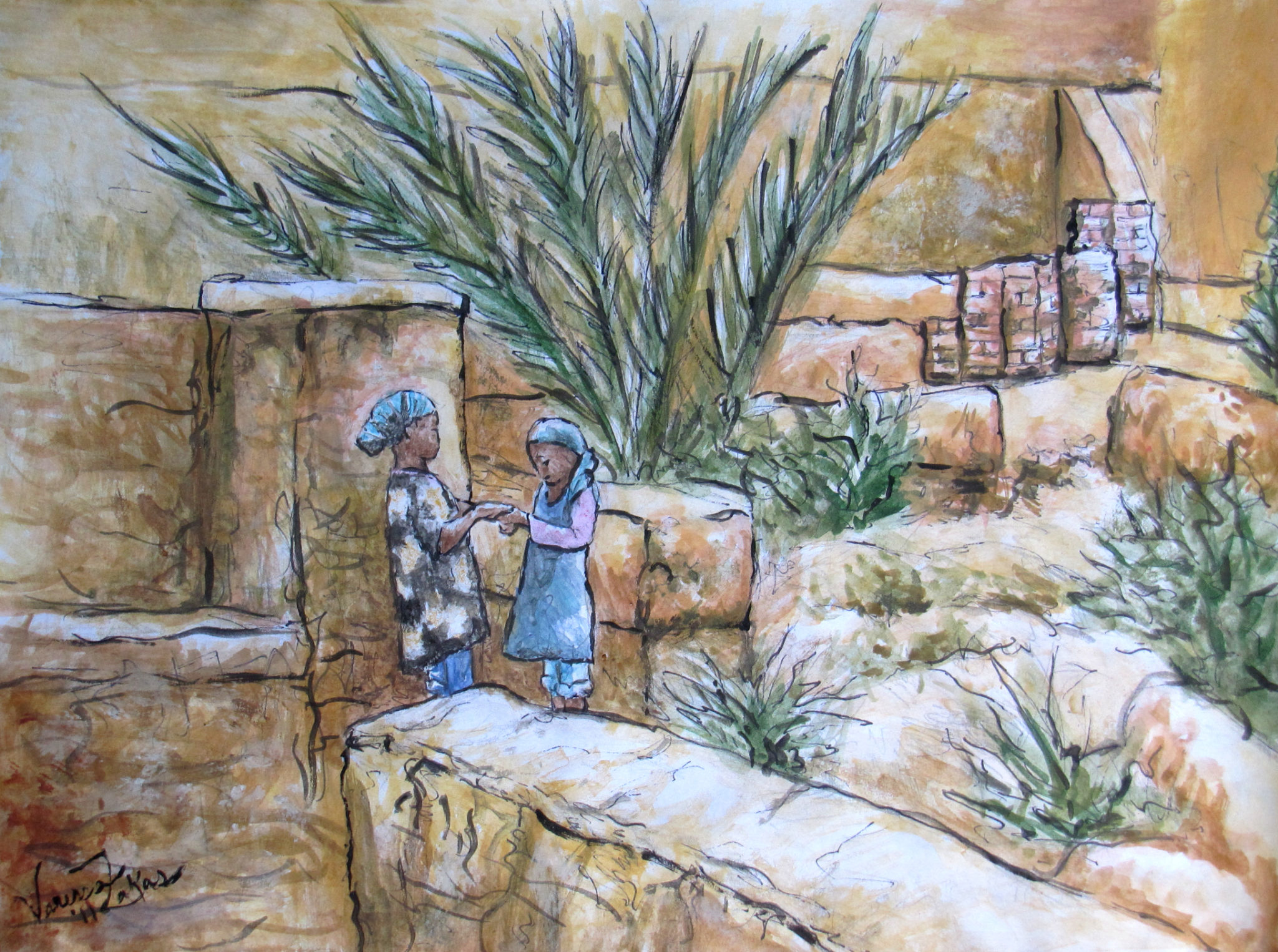 2048x1526 desert oasis - Desert Oasis Drawing