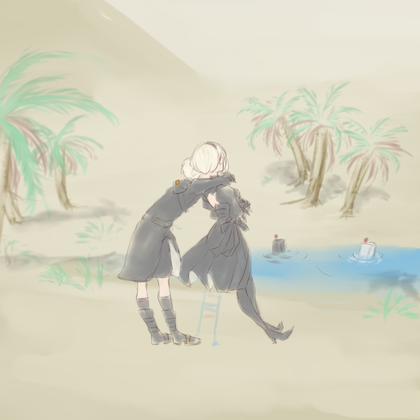600x600 desert oasis nier - Desert Oasis Drawing