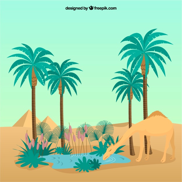 626x626 desert oasis vectors, photos and free download - Desert Oasis Drawing