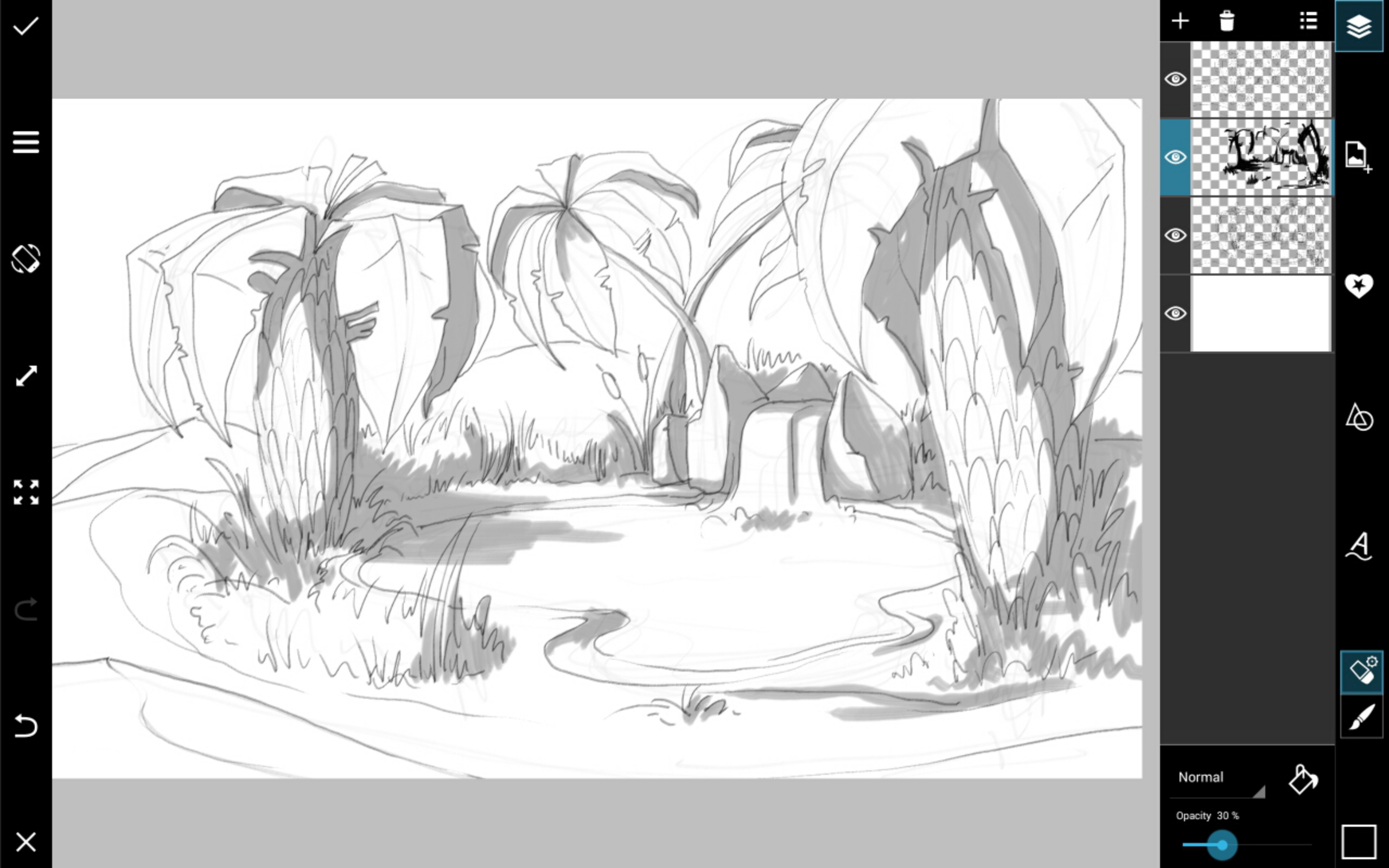 2560x1600 drawing tutorial how to use - Desert Oasis Drawing