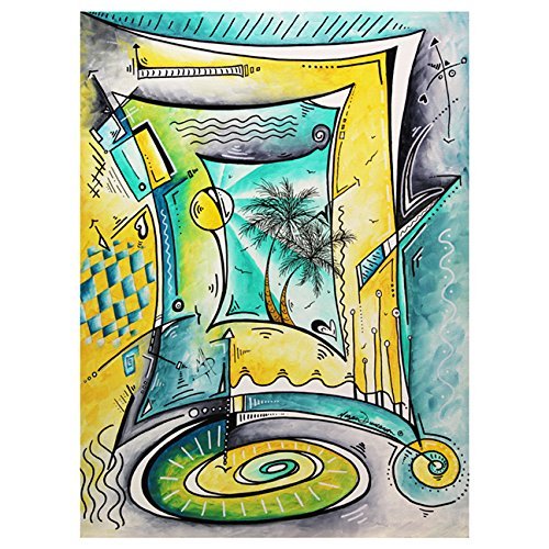 500x500 madart desert oasis original abstract pop art style - Desert Oasis Drawing