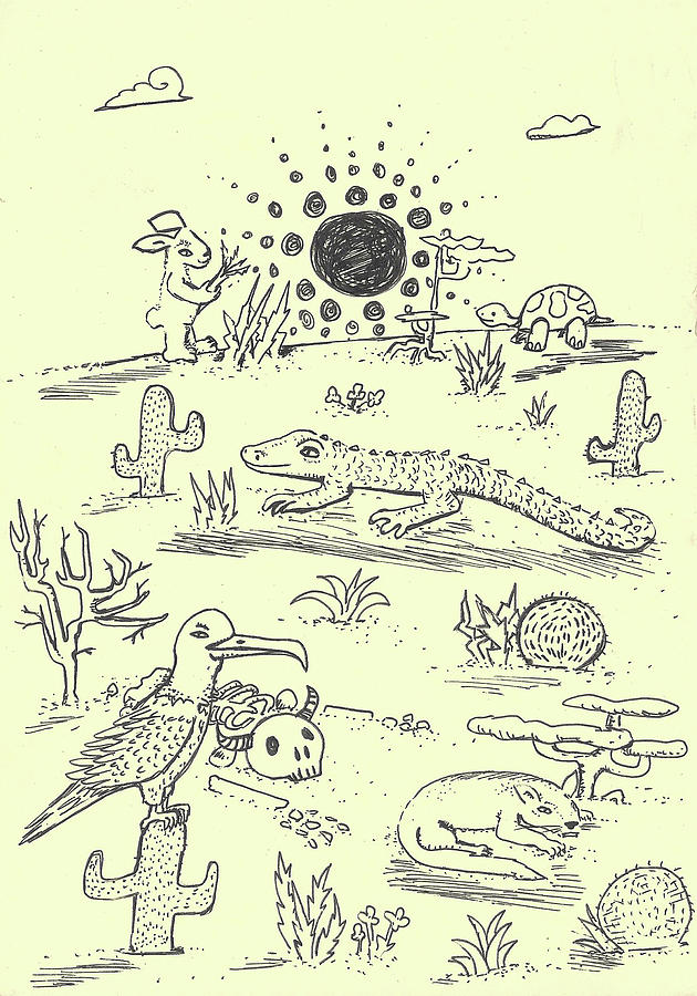 630x900 Desert Scene Drawing - Desert Scene Drawing
