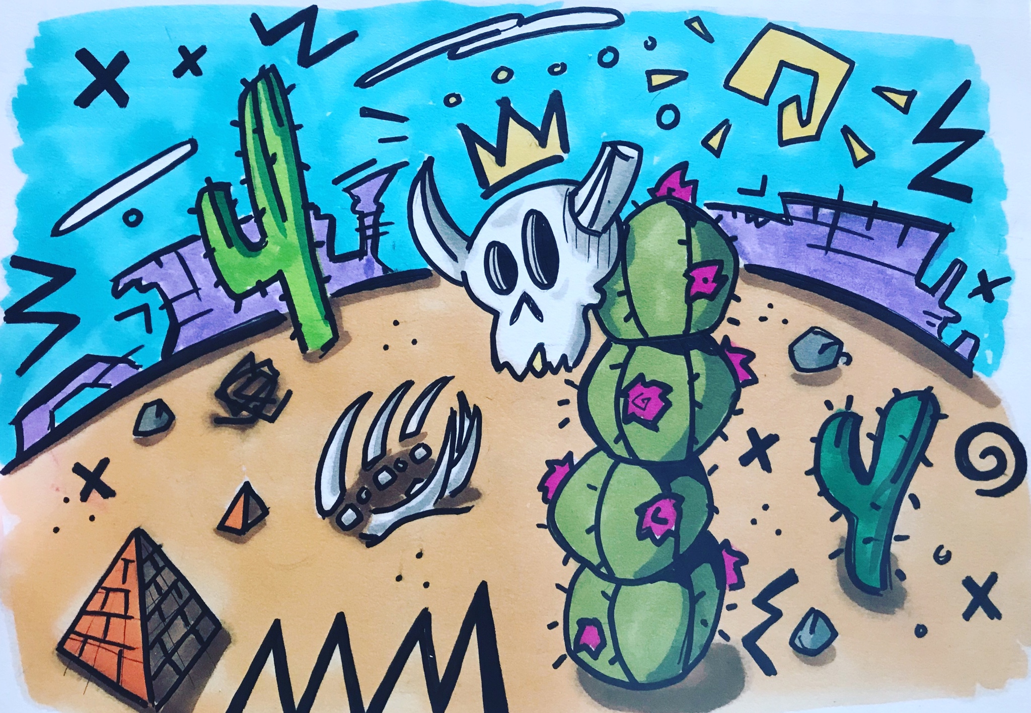 2048x1417 Desert Scene - Desert Scene Drawing