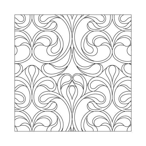 500x500 Custom Cutting Finishing Artistic Tile - Design Line Drawing
