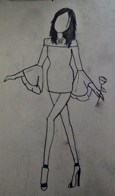 380x649 how to draw like a fashion designer steps - Designer Drawing