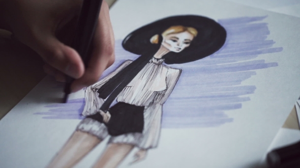 590x332 fashion designer drawing and paint - Designer Drawing