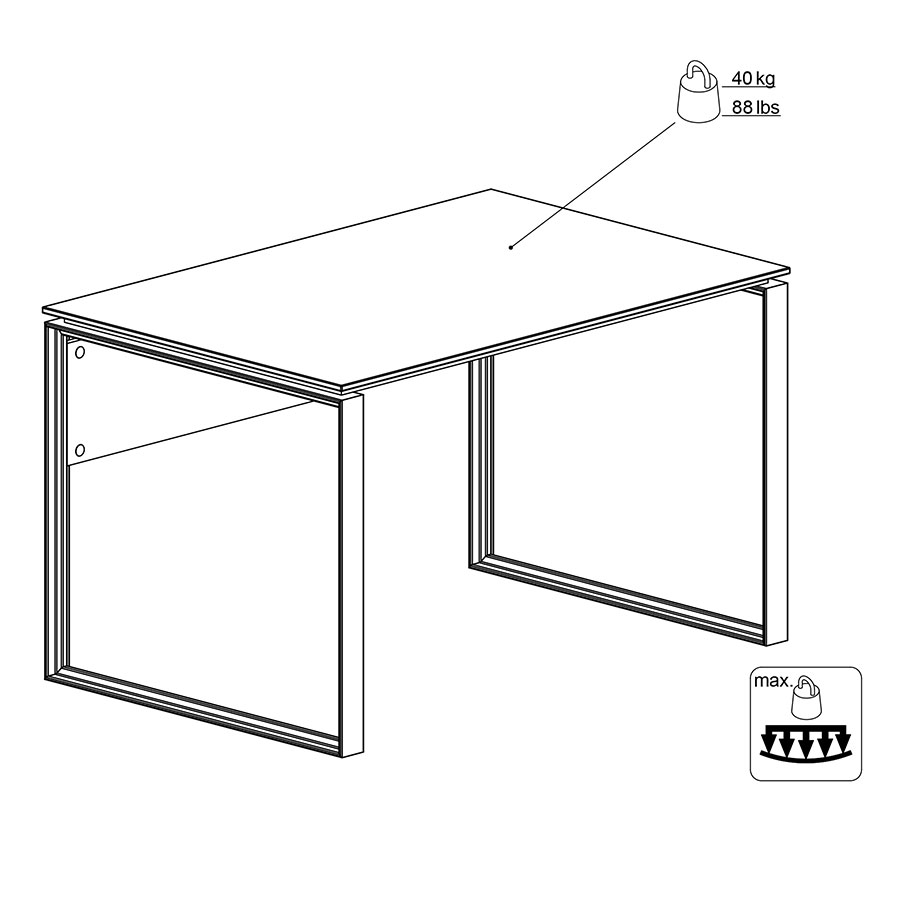 900x900 Modern Desks Perfecta Desk Eurway Modern Furniture - Desk Drawing