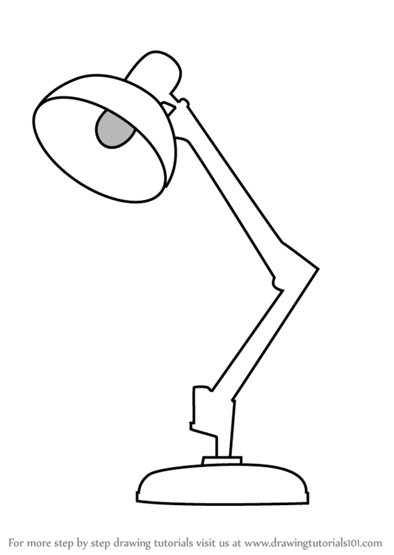 567x800 Learn How To Draw Table Lamp - Desk Lamp Drawing