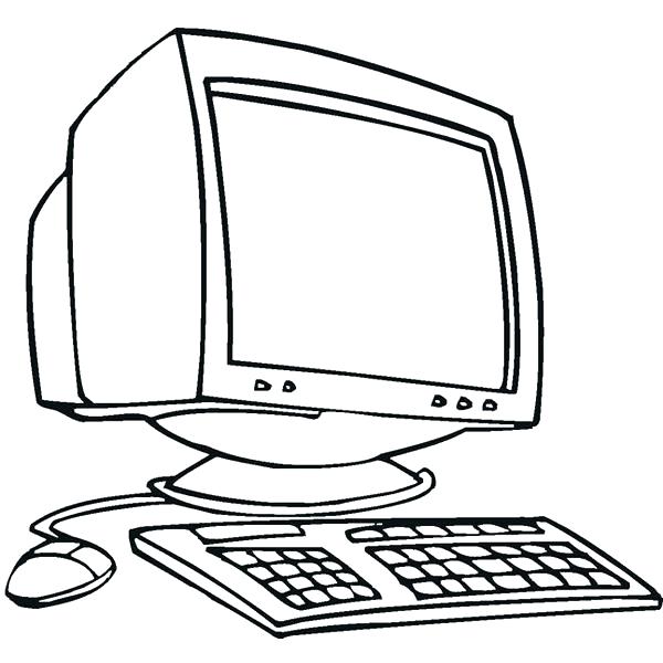 600x600 desktop computer drawing - Desktop Computer Drawing