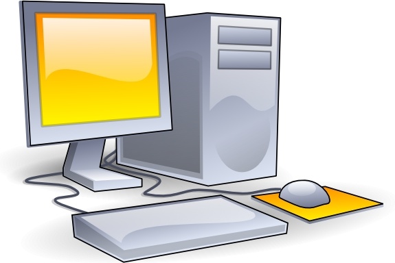 575x384 desktop computer clip art free vector in open office drawing - Desktop Computer Drawing