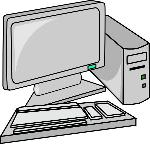 600x578 desktop pc clip art free vector in open office drawing - Desktop Computer Drawing