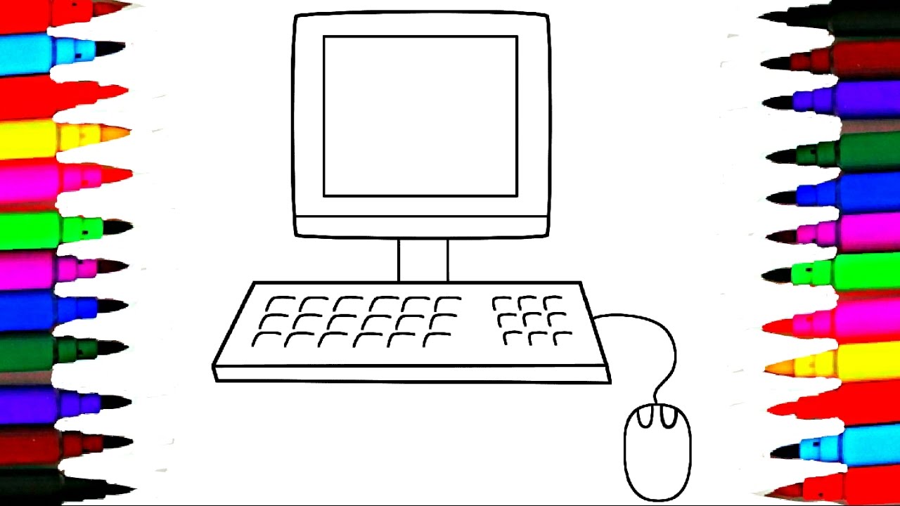 1280x720 colours for kids barbie desktop coloring pages l how to color - Desktop Computer Drawing