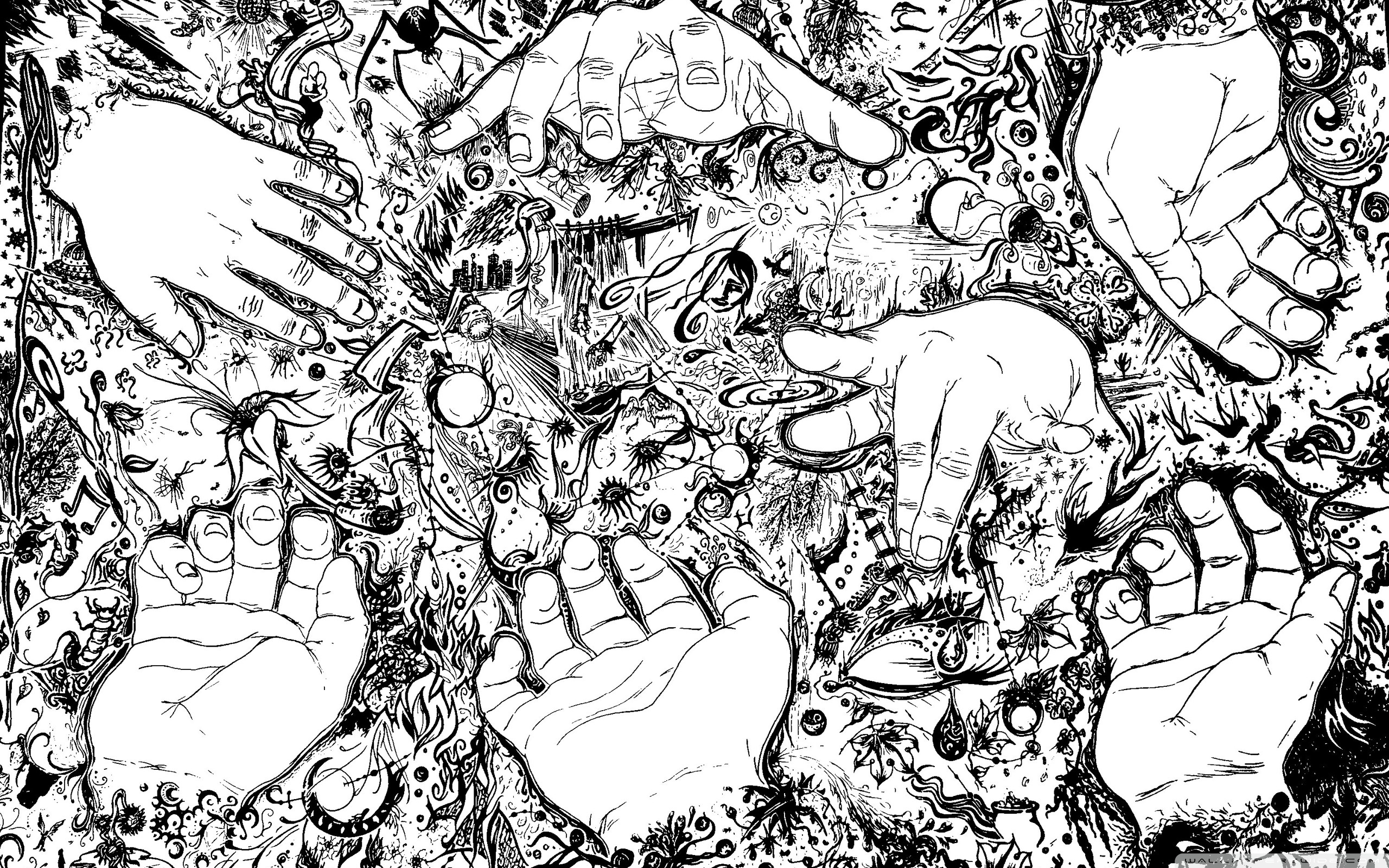 2560x1600 hands drawing hd desktop wallpaper for ultra hd tv - Desktop Wallpaper Drawing