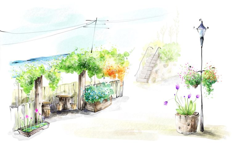 768x480 flower art drawing wallpaper full hd download hd background images - Desktop Wallpaper Drawing