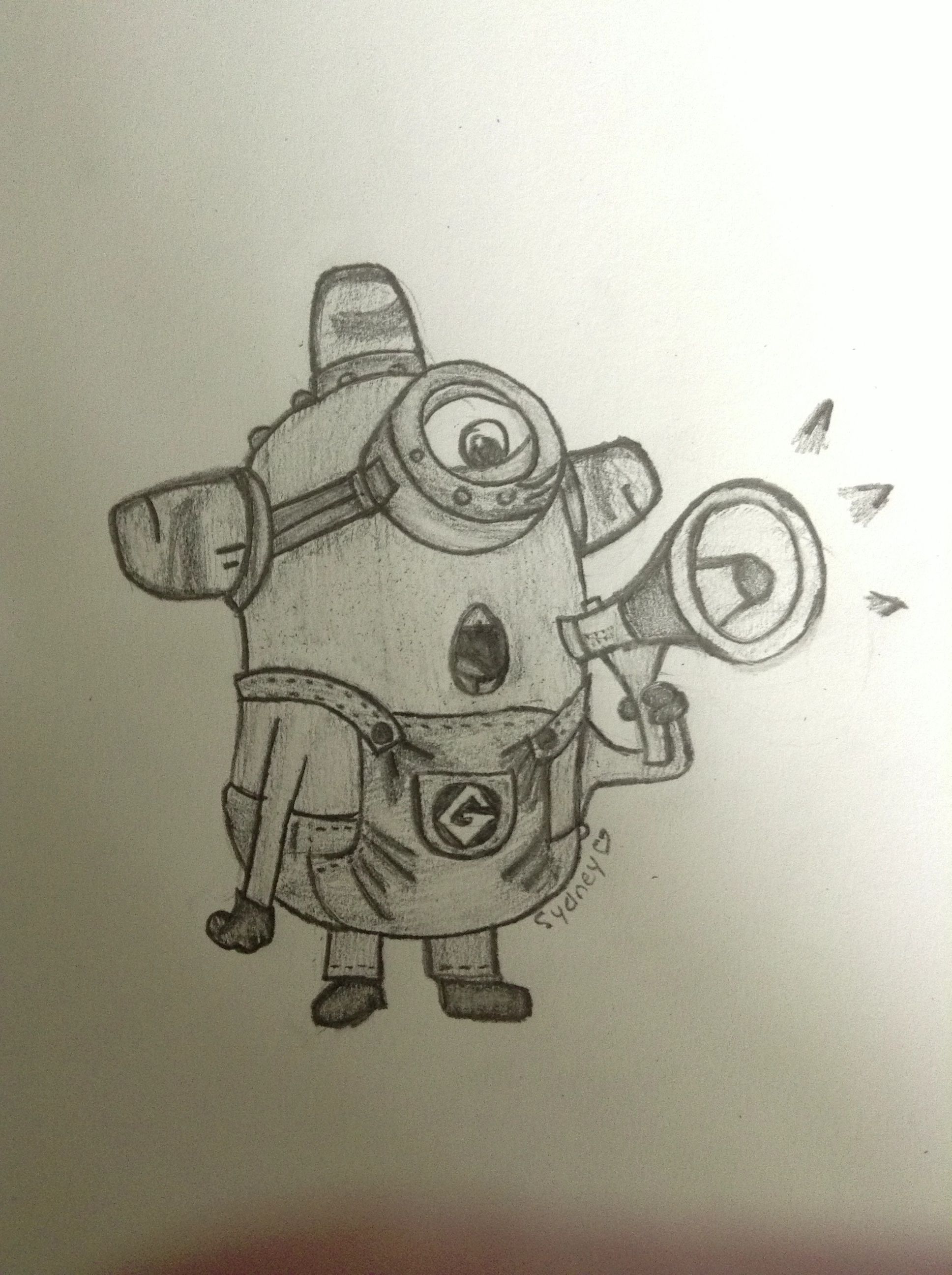 1936x2592 My Despicable Me Drawing Of A Minion He's So Cute - Despicable Me 2 Drawing