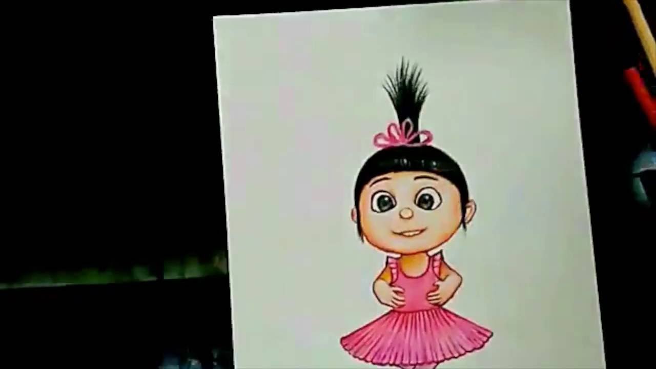1280x720 Drawing Agnes From Despicable Me - Despicable Me Agnes Drawing