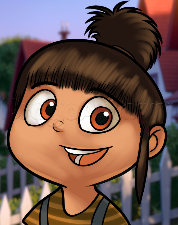 601x760 How To Draw Agnes From Despicable Me Step - Despicable Me Agnes Drawing