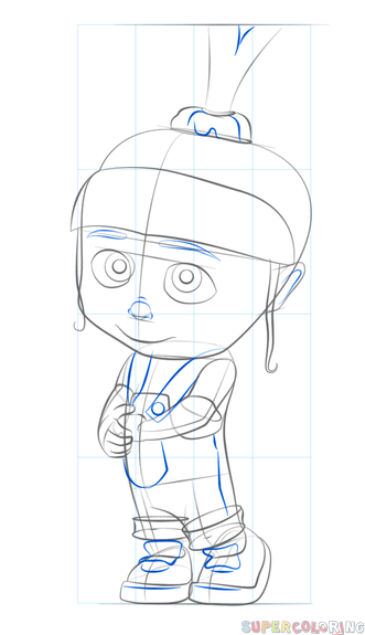 331x575 How To Draw Agnes From Despicable Me Step - Despicable Me Agnes Drawing