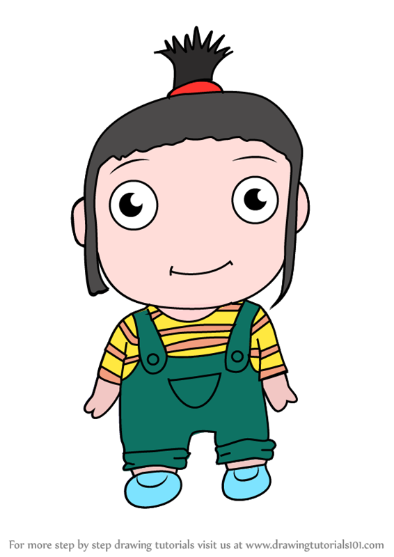 566x800 Learn How To Draw Kawaii Agnes From Despicable Me - Despicable Me Agnes Drawing