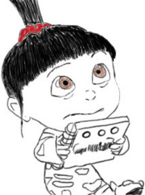 287x386 Bbc - Despicable Me Agnes Drawing
