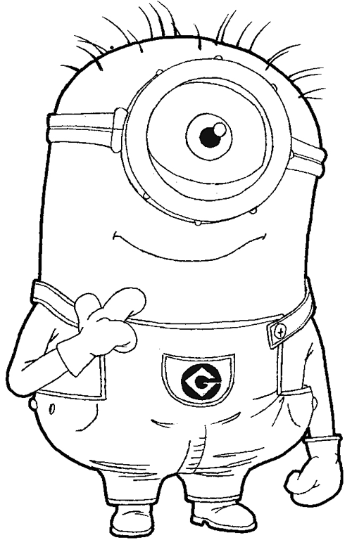 500x778 How To Draw Tim The Minion From Despicable Me With Easy Step - Despicable Me Drawing