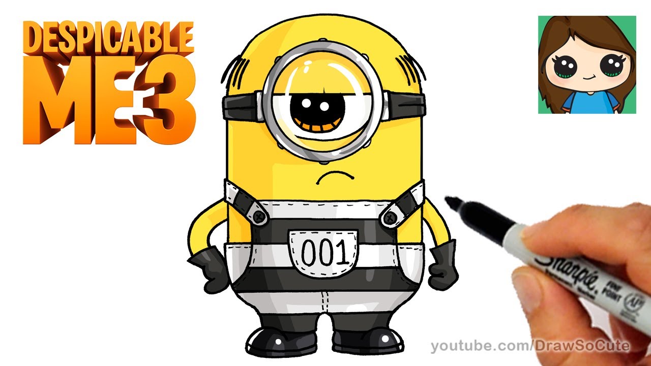 1280x720 How To Draw A Minion Despicable Me - Despicable Me Drawing