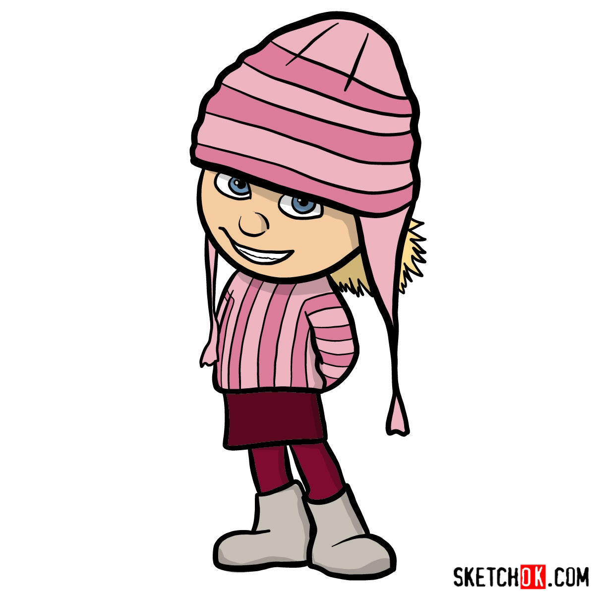 1200x1200 how to draw edith gru despicable me - Despicable Me Drawing