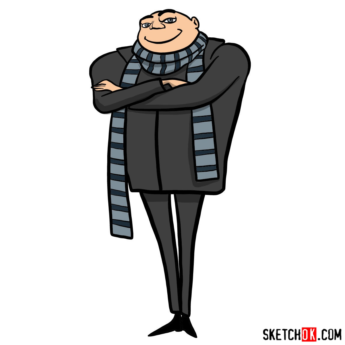 1200x1200 how to draw felonius gru despicable me - Despicable Me Drawing