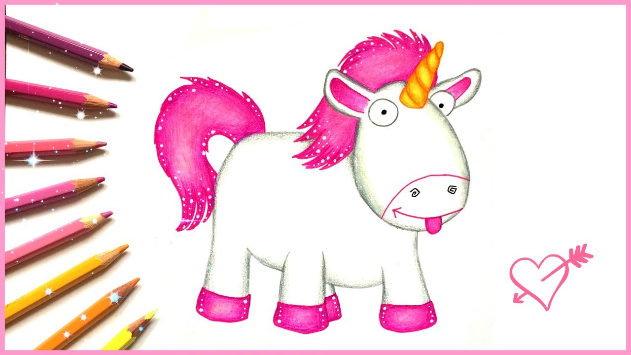 1280x720 Drawing The Fluffly Unicorn From Despicable Me - Despicable Me Unicorn Drawing