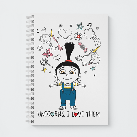 480x480 Flapbook Hardbound - Despicable Me Unicorn Drawing