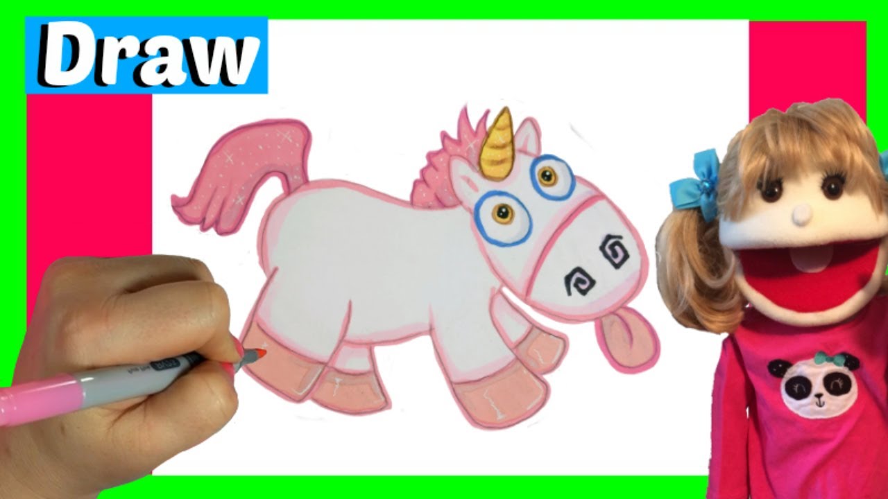 1280x720 How To Draw Fluffy Unicorn From Despicable Me - Despicable Me Unicorn Drawing