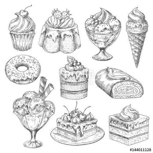 Dessert Drawings at Explore collection of Dessert