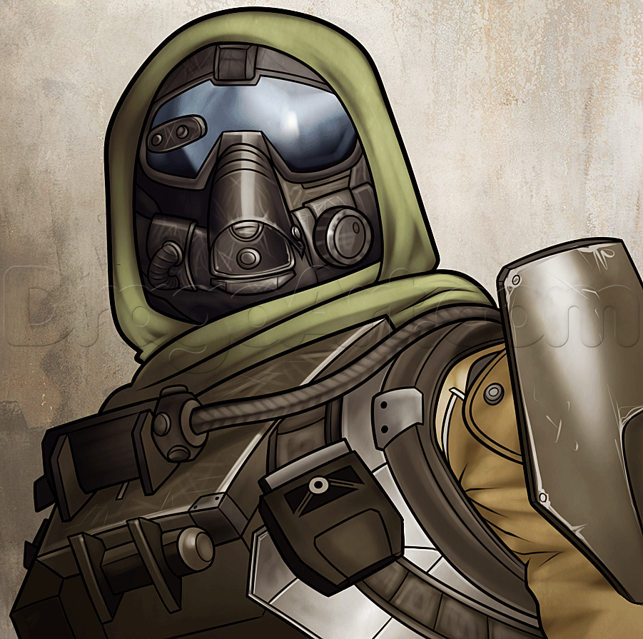 901x895 how to draw a hunter from destiny, step - Destiny Drawing