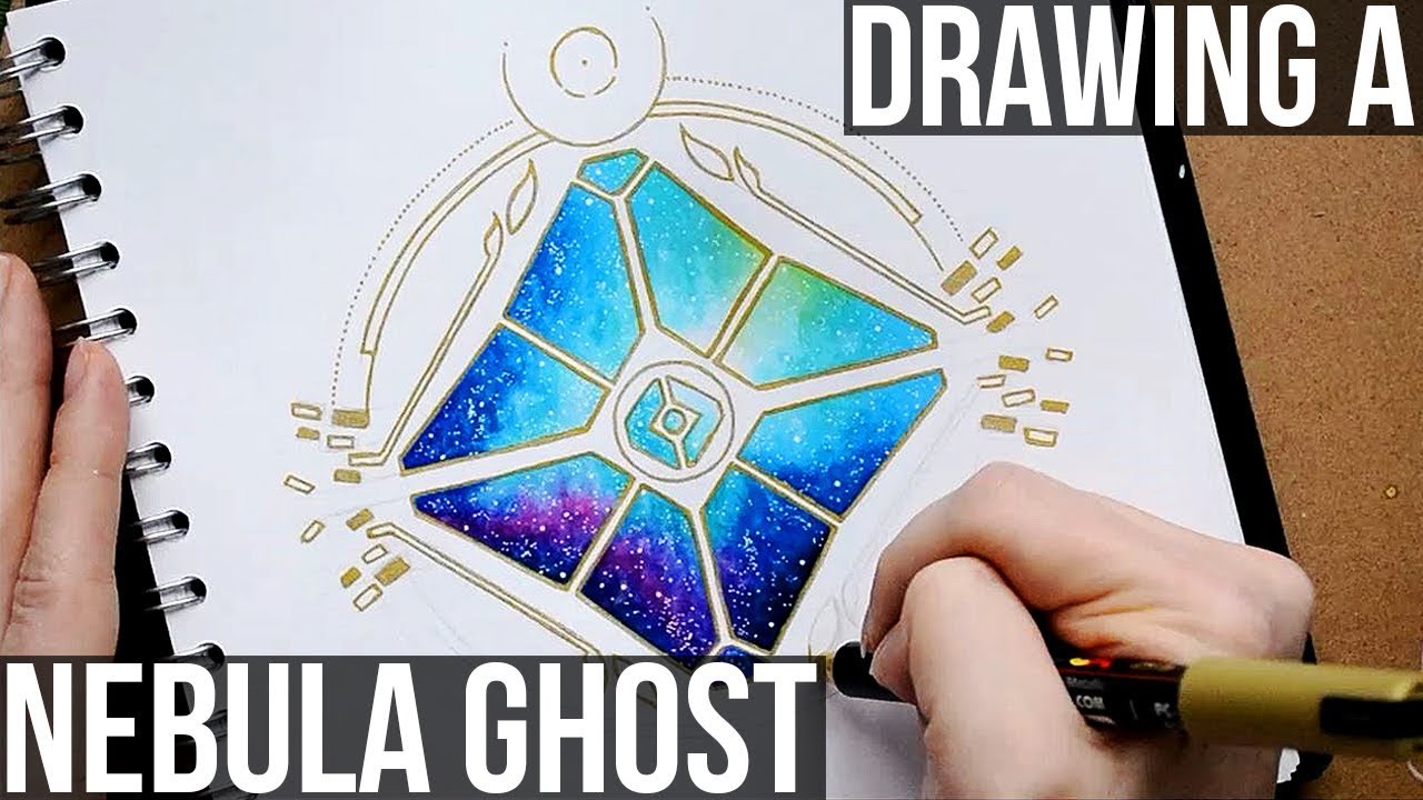 1280x720 drawing nebula ghost logo destiny - Destiny Ghost Drawing