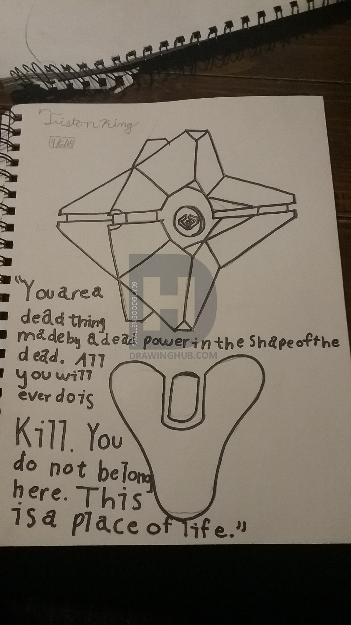 1440x2560 ghost from destiny drawing - Destiny Ghost Drawing