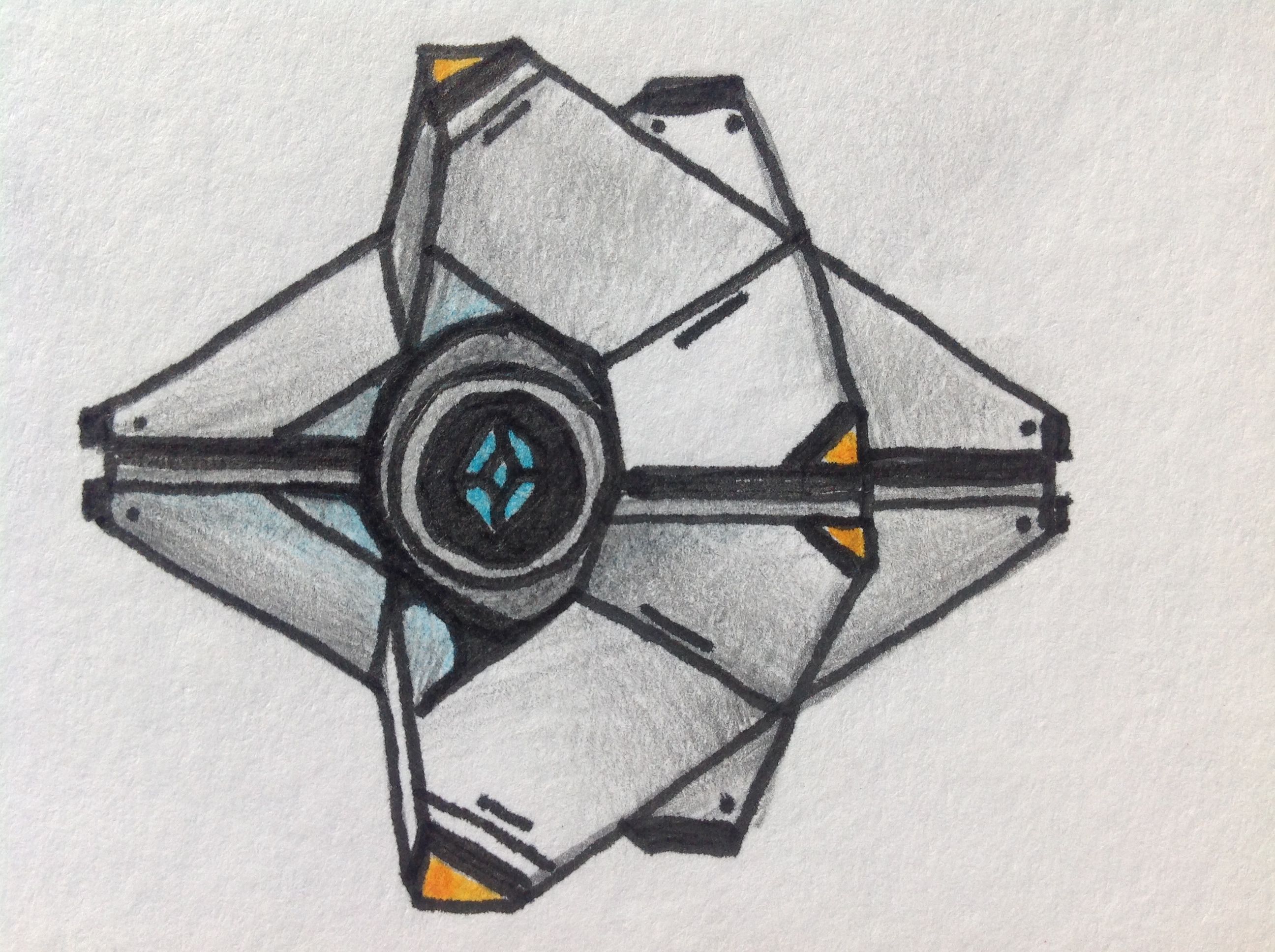2592x1936 High Res Image Of My Drawn Ghost, As Requested - Destiny Ghost Dr...