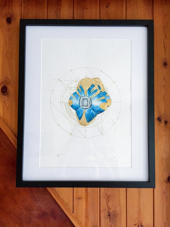 570x760 original destiny cosmos ghost drawing frame etsy - Destiny Ghost Drawing