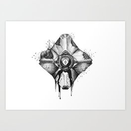 264x264 destiny art prints - Destiny Ghost Drawing