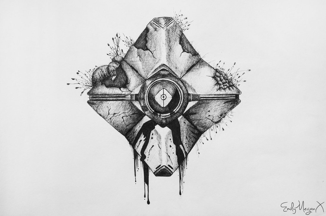 Decaying Ghost Shell Submitted - Destiny Ghost Drawing. 
