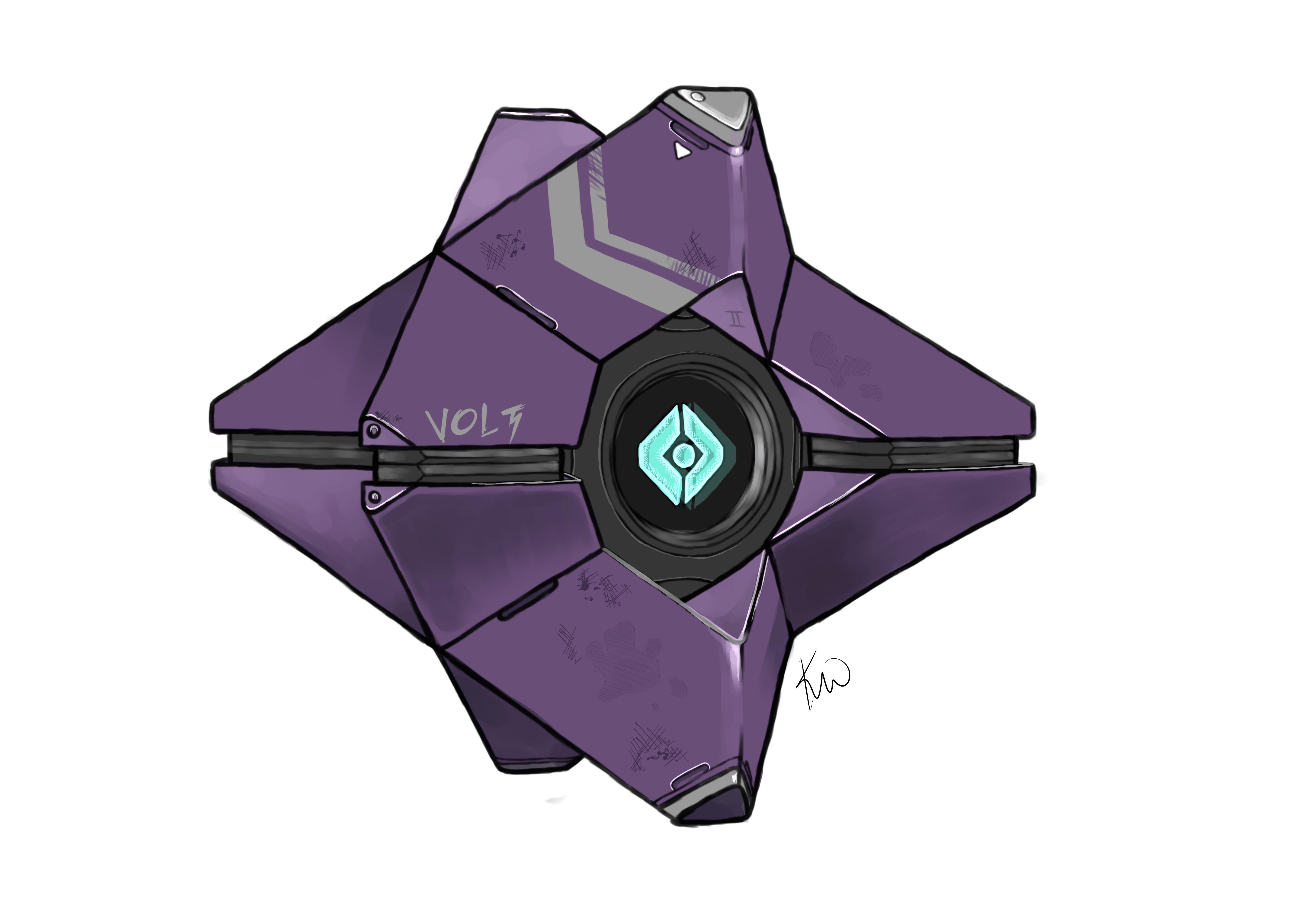 Destiny Ghost Drawing Tutorial - Destiny Ghost Drawing Easy. 
