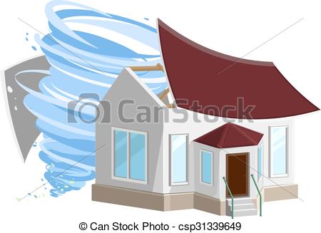450x327 hurricane destroyed roof of house property insurance isolated - Destroyed House Drawing